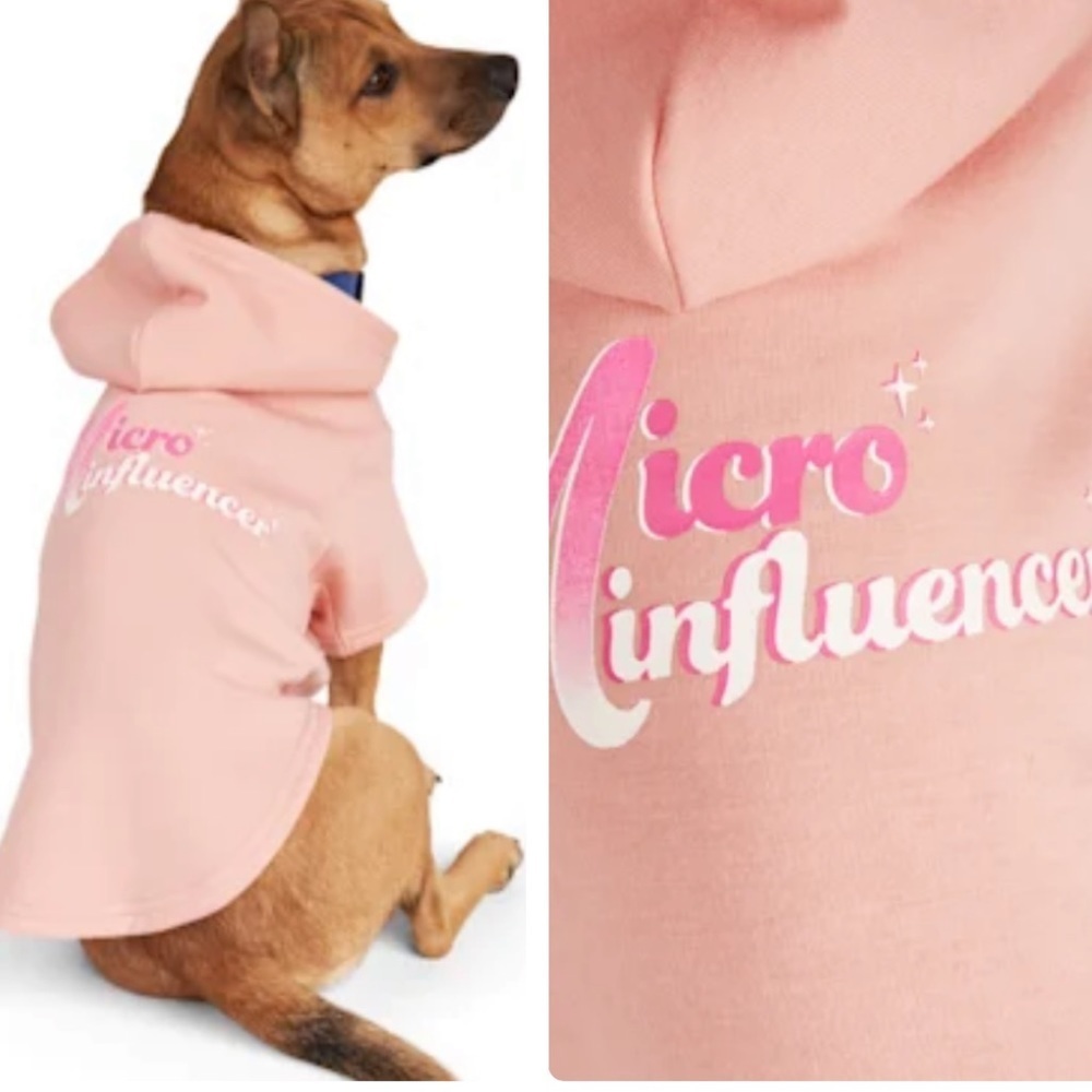 NWT Micro influencer dog hoodie S